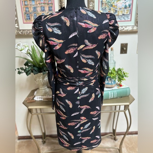 RACHEL ZOE BLACK SLOANE FORMAL COCKTAIL HOLIDAY SHIMMER MINI DRESS SZ 6 NWT - Picture 5 of 15